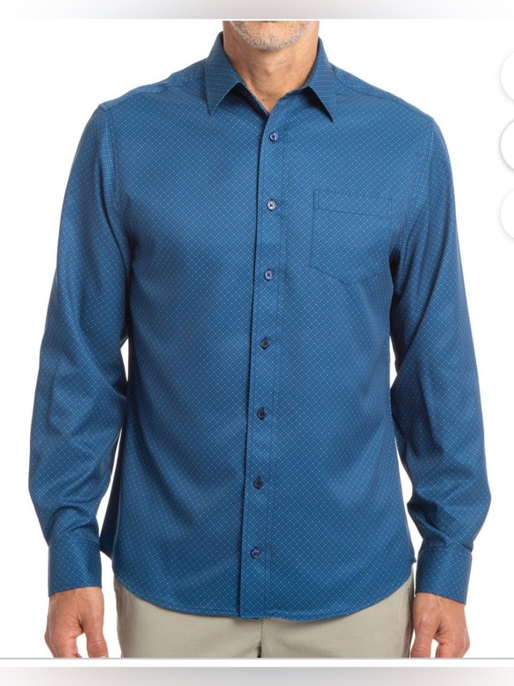 Nick Graham Men's Blue Long-Sleeve Button-Up Shirt